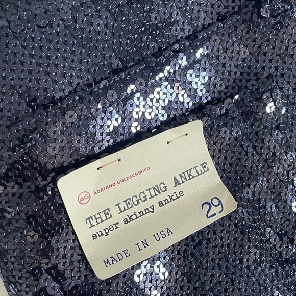 Brand new with tags AG Adriano Goldschmied Sequin Navy Jeggings - Picture 10 of 10